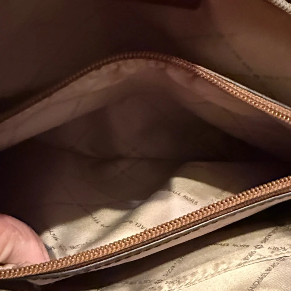 Michael Kors Tan Shoulder Bag with Gold Accents